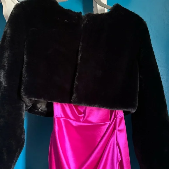 Windsor | Dresses | One Shoulder Dress Wore Once With Black Fur Jacket Sold  Togetherseparately | Poshmark